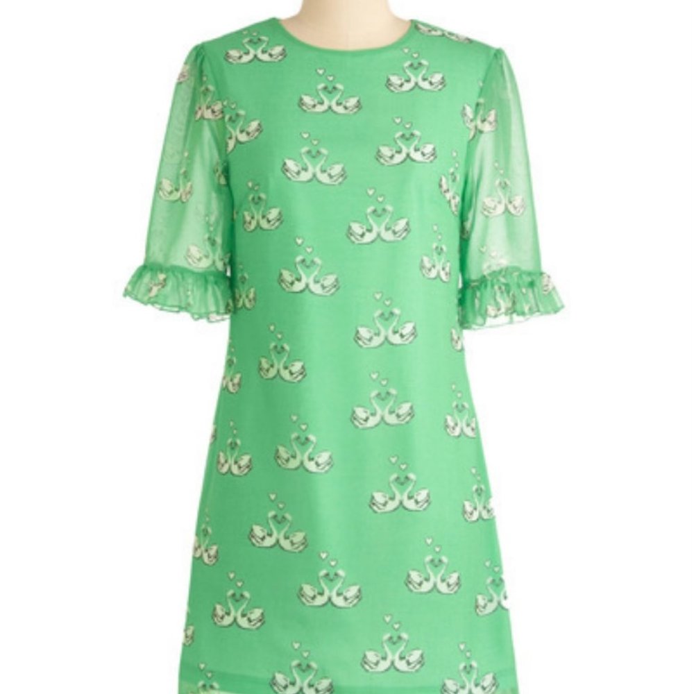 The Swan I Love Dress, Vintage Inspired ModCloth, Size Small